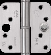 Axa Veiligheidskogelstiftpaumelle RVS ronde hoeken rechts 89 x 89 x 3mm SKG*** 1203-25-81/V4E