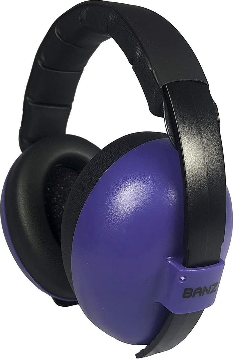 Banz - Geluidsreducerende oorbeschermers voor kinderen - Hear no Blare - Donkerpaars - maat Onesize (0-2yrs)