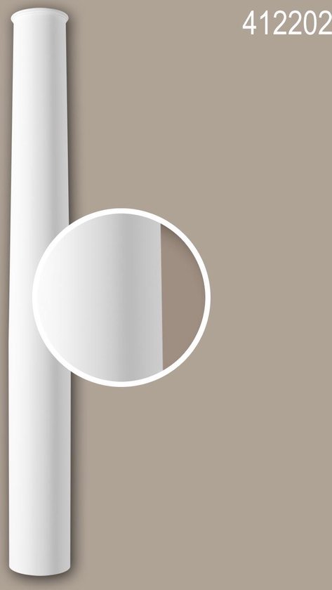 Volle zuilen schacht Profhome 412202 Gevellijst Zuil Gevelelement Ionische stijl wit