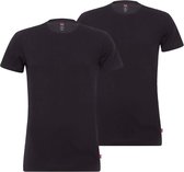 Levi's - T-shirt Ronde Hals Zwart 2Pack - L - Slim-fit