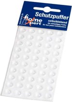 HomeXpert zelfklevende deurstoppers, pak à 50 stuks, plat, verkrijgbaar in verschillende maten, transparant, 1cm
