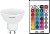 OSRAM LED-lamp Energielabel A (A++ - E) GU10 Reflector 4.5 W = 25 W RGBW (Ø x l) 50 mm x 56 mm Incl. afstandsbediening, Colorchanging, Dimbaar 1 stuk(s)