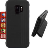 Card Stand Hoesje voor Samsung S9 Zwart