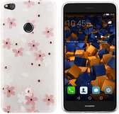 CoolSkin Flowers voor Huawei P8 Lite 2017 Roze+Wit