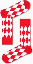 Happy Socks Carnaval Editie Red & White Diamond Socks, Maat 36/40