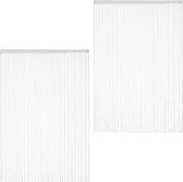 Relaxdays draadgordijn wit - deurgordijn - 250 cm - gordijn van draad - roomdivider - Pak van 2 145x245cm