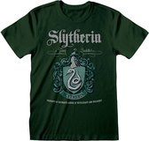 Harry Potter - Slytherin Green Crest   Unisex T-Shirt Groen