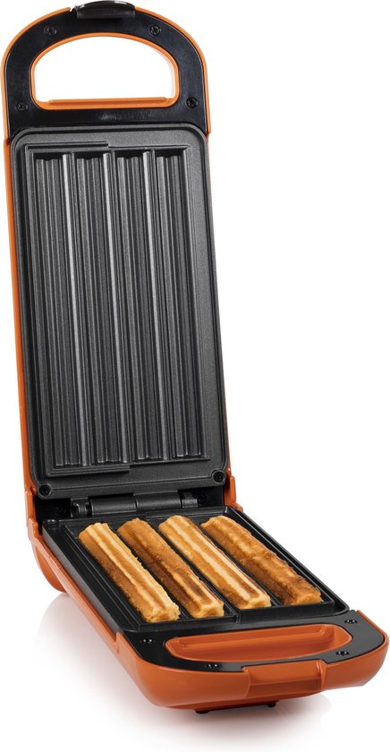 Princess 132405 Churros Maker Flip – 4 churros – Roteerfunctie - Anti aanbaklaag 700W - Wafelijzer - Spaanse wafels