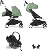 Babyzen YOYO² buggy COMPLEET / FULL SET 0+ en 6+ peppermint frame wit incl. YOYO² BeSafe autostoel zwart