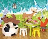 Animals In Forest Photo Wallcovering