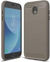 Geborstelde TPU Cover - Samsung Galaxy J7 2017 - Grijs