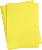 Karton - Hobbykarton - Geel - Sun Yellow - DIY - Knutselen - A4 - 21x29,7cm - 180 grams - Creotime - 100 vellen