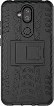 Nokia 7.1 Plus / 8.1 - Schokbestendige Back Cover - Zwart