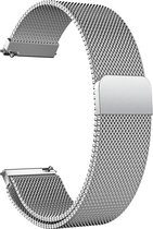 Bracelet Milanais de Luxe Samsung Galaxy Watch Active 1/2 20MM |Convient pour: version 40 & 44 MM|Argent / Argent| Qualité premium |Taille unique| ACIER INOXYDABLE |TrendParts