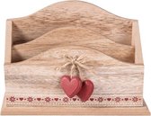 Brievenhouder 24*9*16 cm Natuur | 6H1597 | Clayre & Eef