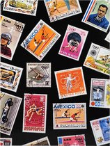 5x Postzegelalbum met kaft in karton - 16 zwarte bladen - 9 banden - 22 ,5x30,5cm, Beeld