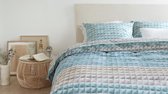Ariadne at Home Quilted Squares - Dekbedovertrek - tweepersoons - 200x200/220 cm - Blauw