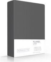 Romanette - Flanel - Laken - Tweepersoons - 200x260 cm - Antraciet