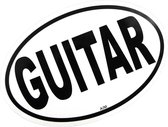 Ovalen sticker Guitar