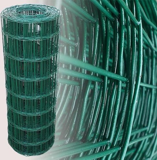 Maille de jardin vert 80 cm | Rouleau de 25 m. | 100 x 75 mm plastifié