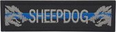 Sheepdog Blue Line Police K9 Geborduurde patch embleem met klittenband