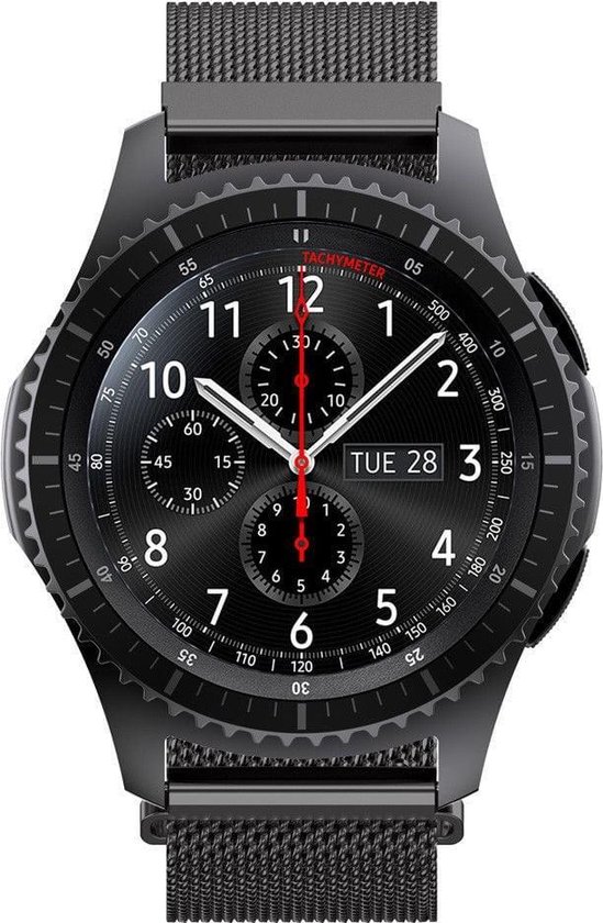 Milanese Loop rvs zwart bandje voor de Samsung Gear S3 Galaxy watch