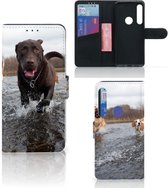 Motorola One Action Telefoonhoesje met Pasjes Honden Labrador