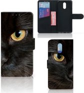 Portefeuille Nokia 2.3 Etuis Portefeuille Compatible avec Cuir Flip Cover Fermeture magnétique pour Chat Noir