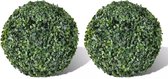 Buxusbollen - 100% PVC - Groen - 27 cm diameter - 2 st