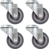 Zwenkwielen met boutgaten 4 st 50 mm