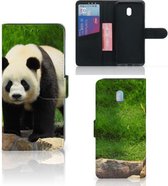 Housse en Cuir Premium Flip Case Portefeuille Etui pour Xiaomi Redmi 8A Portefeuille Panda Cadeau d'anniversaire