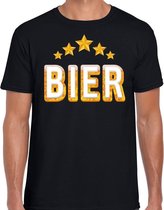 BIER drank fun t-shirt zwart voor heren - bier drink shirt kleding S