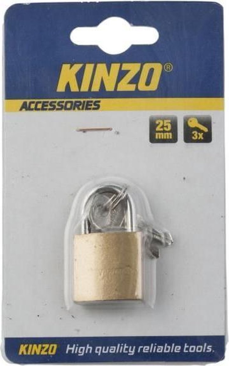 KINZO Kettingen - 25 mm hangslot / kofferslot / kluisslotje
