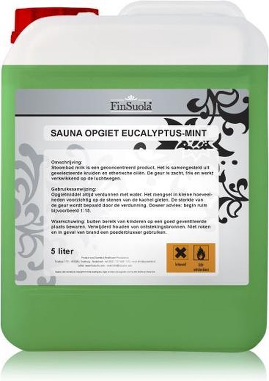 Finsuola Sauna opgietmiddel Eucalyptus mint 5 liter