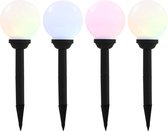 LED-solarlampen rond 15 cm RGB 4 st