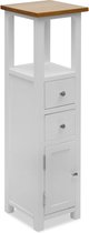 Ladekast hoog 26x26x94 cm massief eikenhout