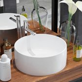Wastafel rond wit 40x15 cm keramiek