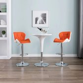 Barkrukken 2 st kunstleer oranje