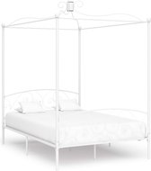 Hemelbedframe metaal wit 140x200 cm