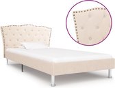 Bedframe stof beige 90x200 cm