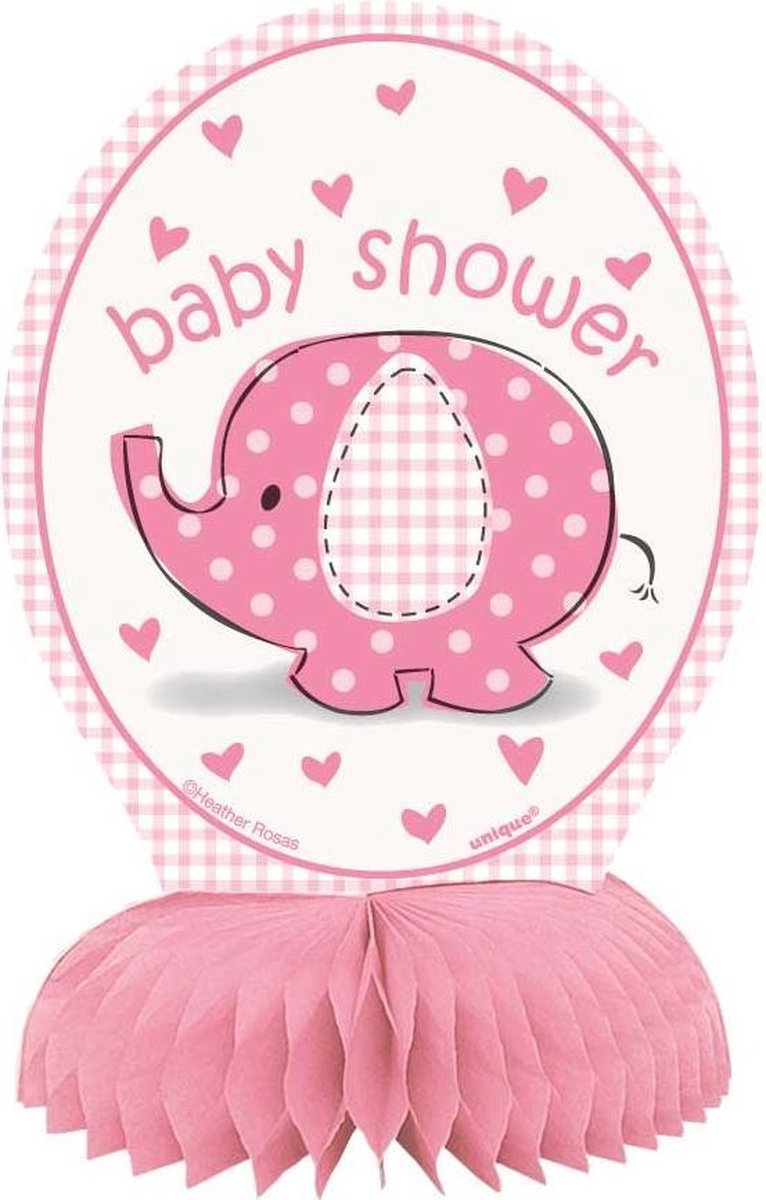 Unique Honeycomb Umbrellaphant 15 Cm 4 Stuks Roze