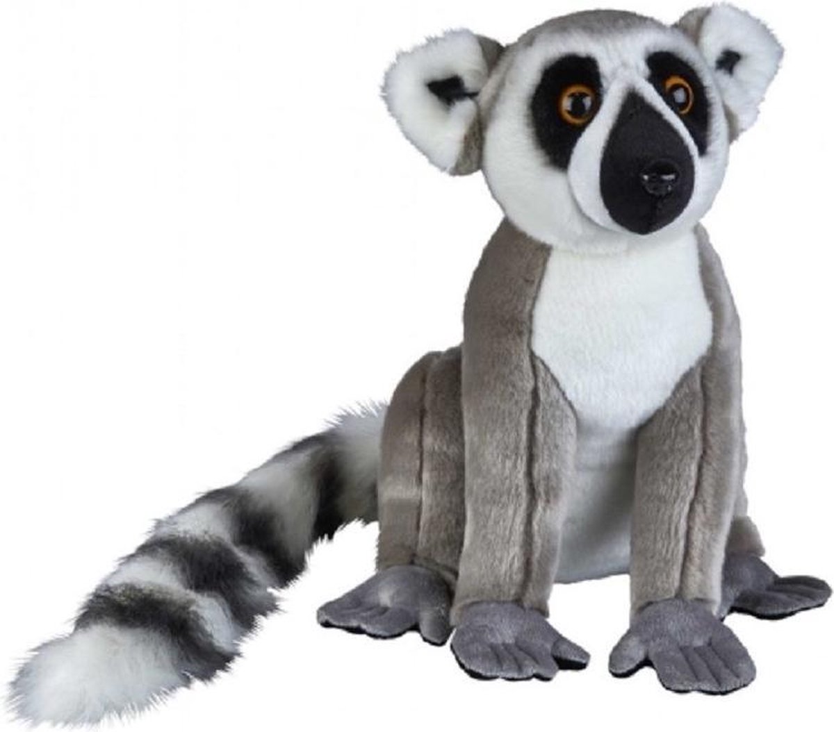 Pluche grijze maki/ringstaart aap/aapje knuffel 50 cm - Apen bosdieren knuffels - Speelgoed voor kinderen - Merkloos