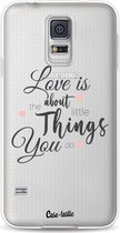 Casetastic Samsung Galaxy S5 / Galaxy S5 Plus / Galaxy S5 Neo Hoesje - Softcover Hoesje met Design - Love is about Print