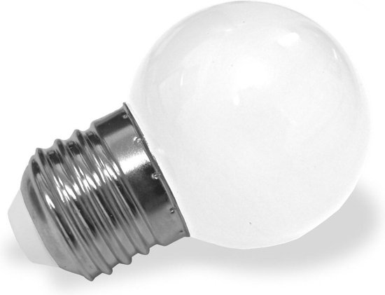 Syndicaat bemanning Bouwen Led lamp Warm Wit E27 fitting | 1 watt | Melkwitte kap | E-27 fitting |  bol.com