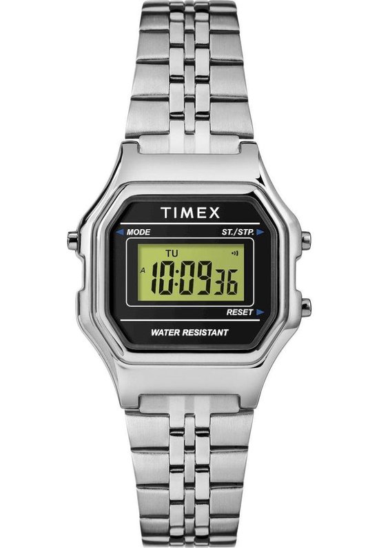 Timex Classic Digital Mini Horloge - Staal - Ø 27