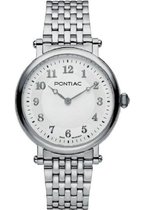 Pontiac Westminster P10065 Horloge - Staal - Zilverkleurig - Ø 34 mm