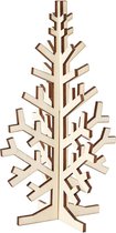 Creotime Houten Kerstboom 20 X 12 Cm Blank