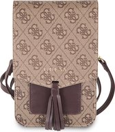 Guess Collection 7 inch Telefoontas - Bruin - 4G Wallet Bag - GUWBSQGBE