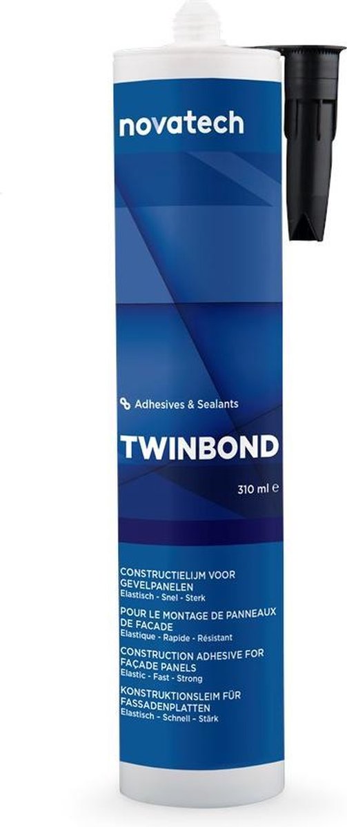 Twinbond constructielijm voor gevelpanelen zwart (310ml)