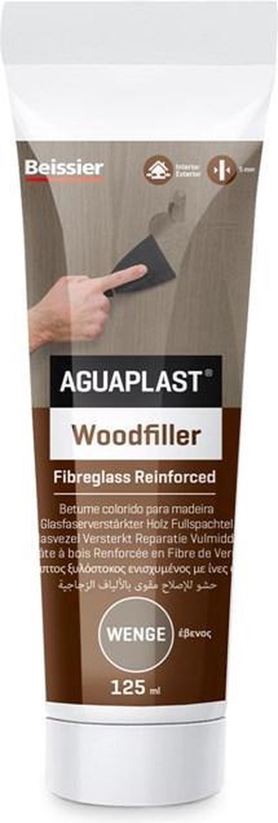 Beissier Aguaplast Woodfiller – Wenge – Glasvezel Versterkt – 125ml